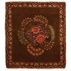 Hand Knotted Antique Wool Persian Rug Floral Medallion Pattern by Rug & Kilim