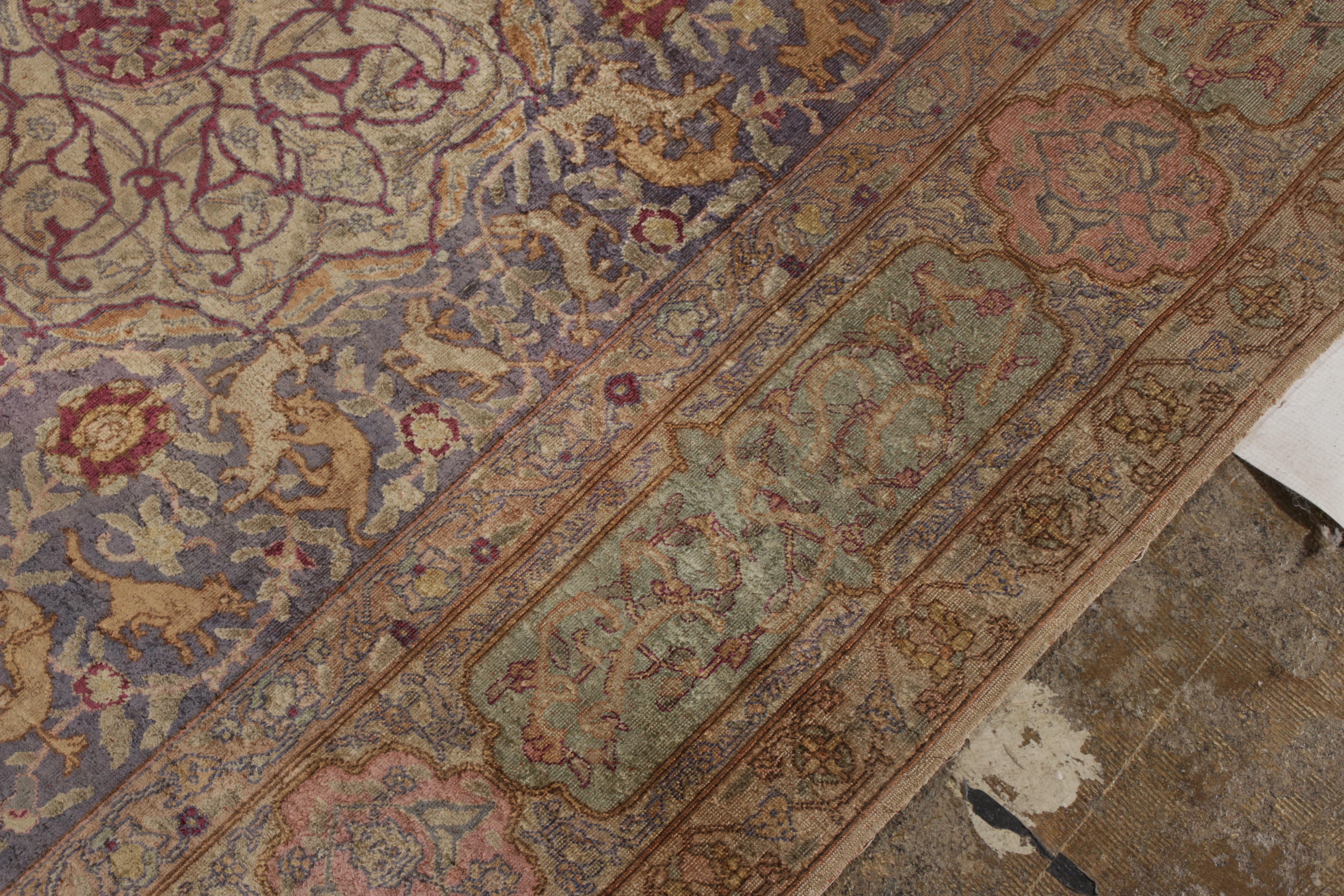 Handgeknüpfter antiker Kayseri-Teppich in grünem Medaillonmuster von Teppich & Kelim (Frühes 20. Jahrhundert) im Angebot