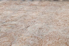 Hand Knotted Persian Rug in Beige All-Over Geometric Pattern