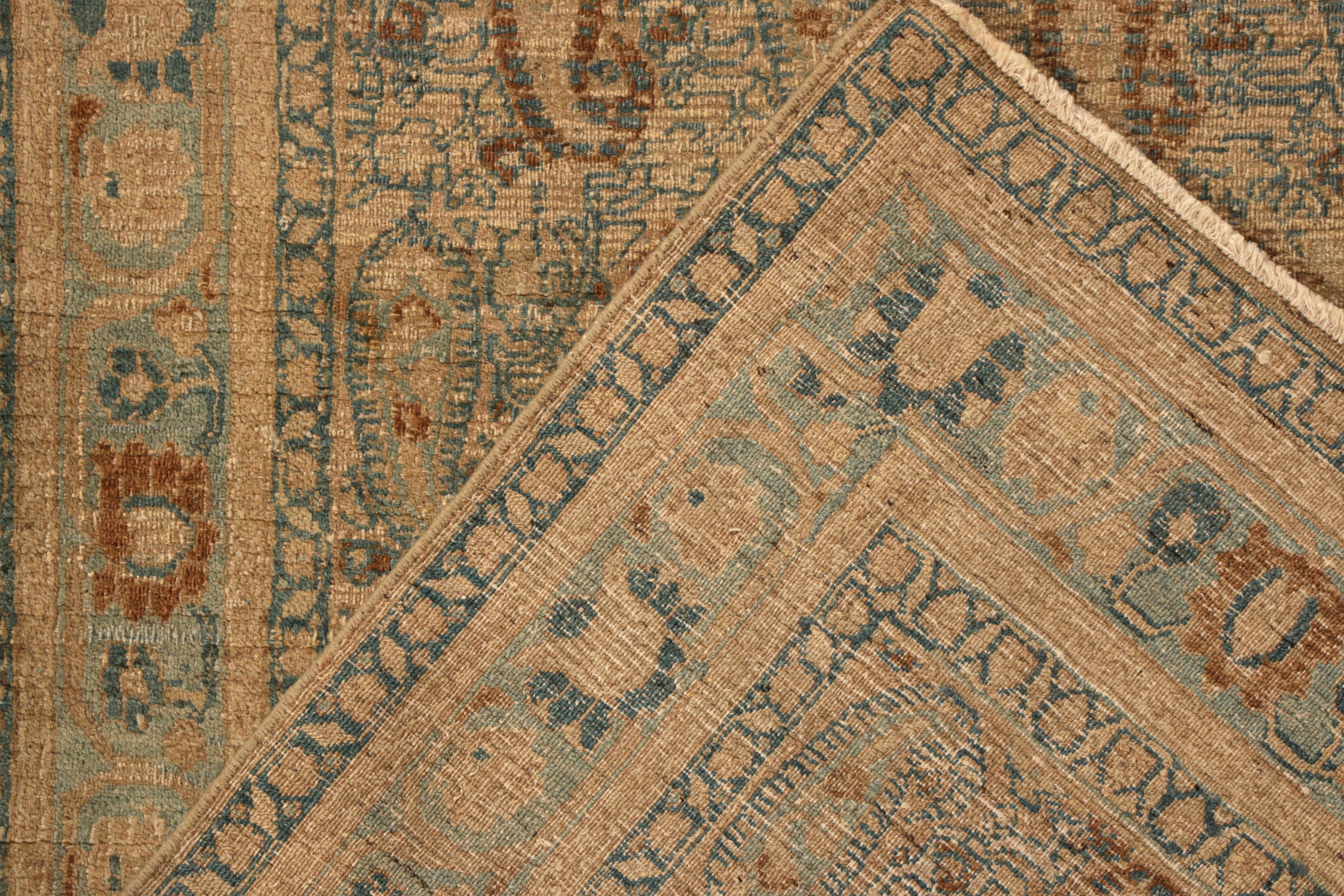 Tapis persan ancien noué à la main, motif cachemire beige-marron par Rug & Kilim Bon état - En vente à Long Island City, NY
