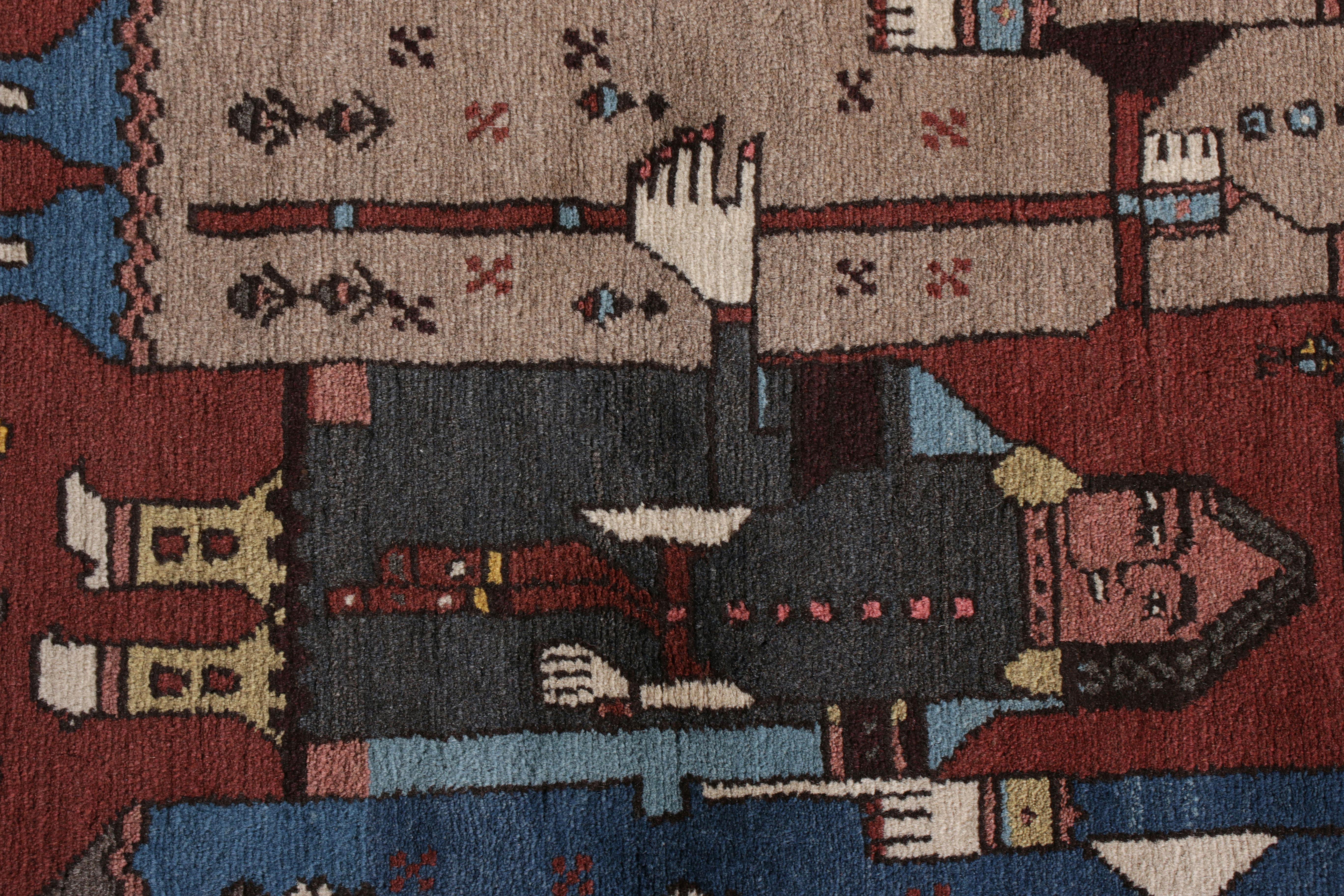 Handgeknüpfter antiker Lori-Perserteppich in braunem Bildmuster von Teppich & Kelim (Persisch) im Angebot