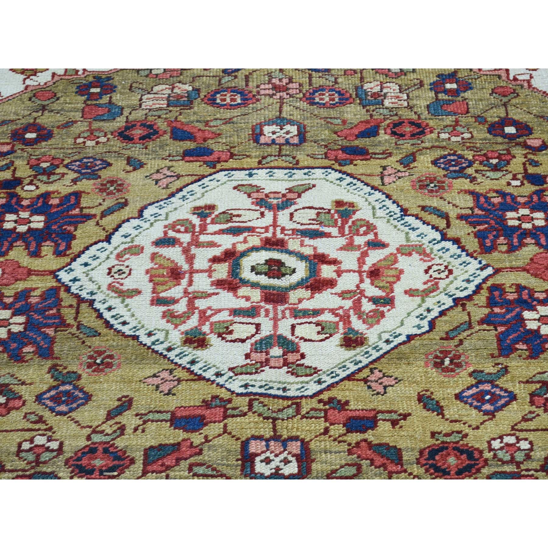 Hand-Knotted Hand Knotted Antique Persian Heriz Mint Condition Oriental Rug For Sale
