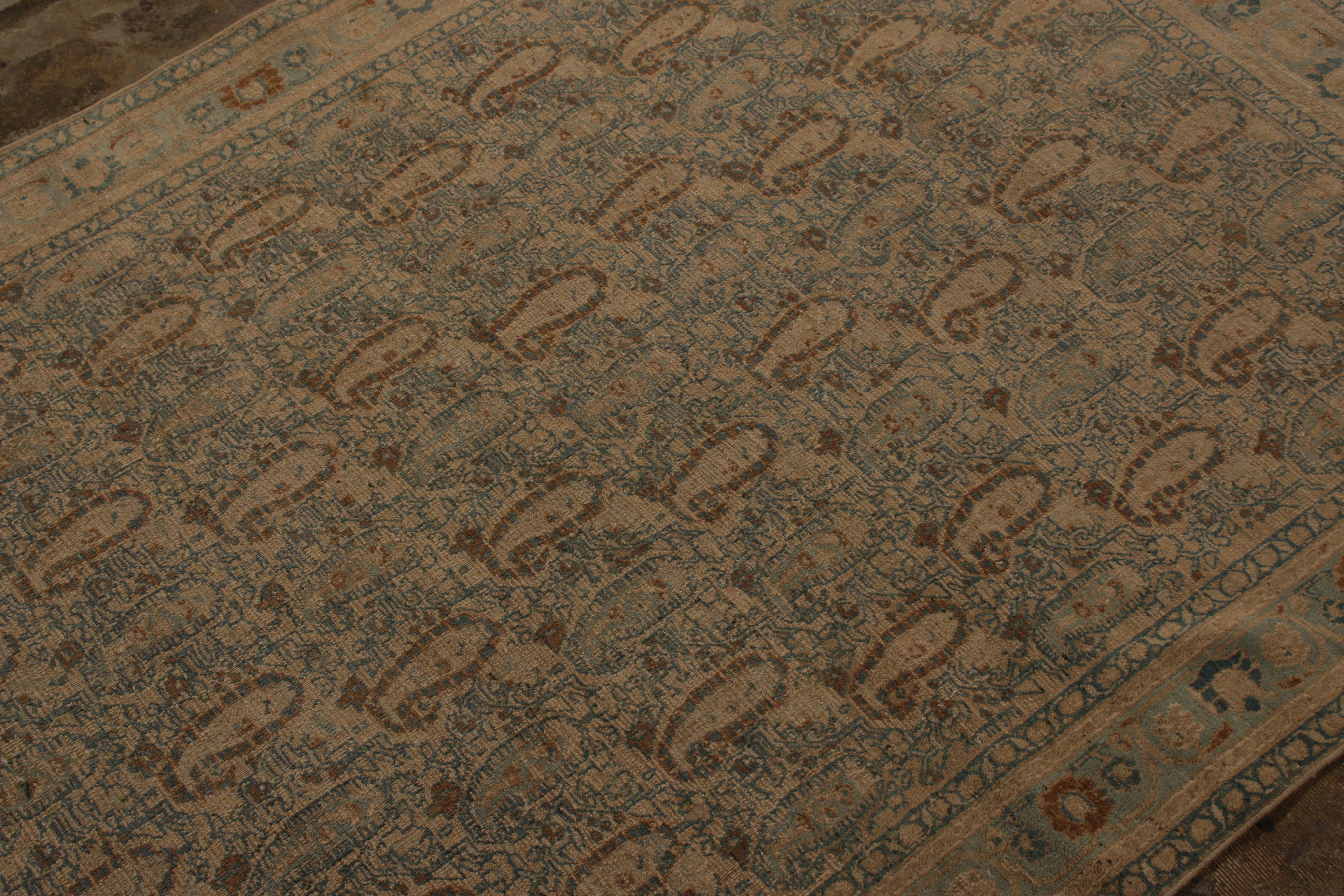 Handgeknüpfter antiker persischer Teppich, beige-braunes Paisleymuster von Teppich & Kelim im Zustand „Gut“ im Angebot in Long Island City, NY