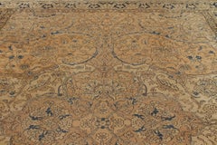 Hand Knotted Antique Polonaise Rug in Beige Brown Floral Pattern by Rug & Kilim