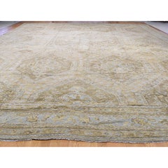 Hand-Knotted Antique Turkish Oushak Exc Cond Oversize Oriental Rug
