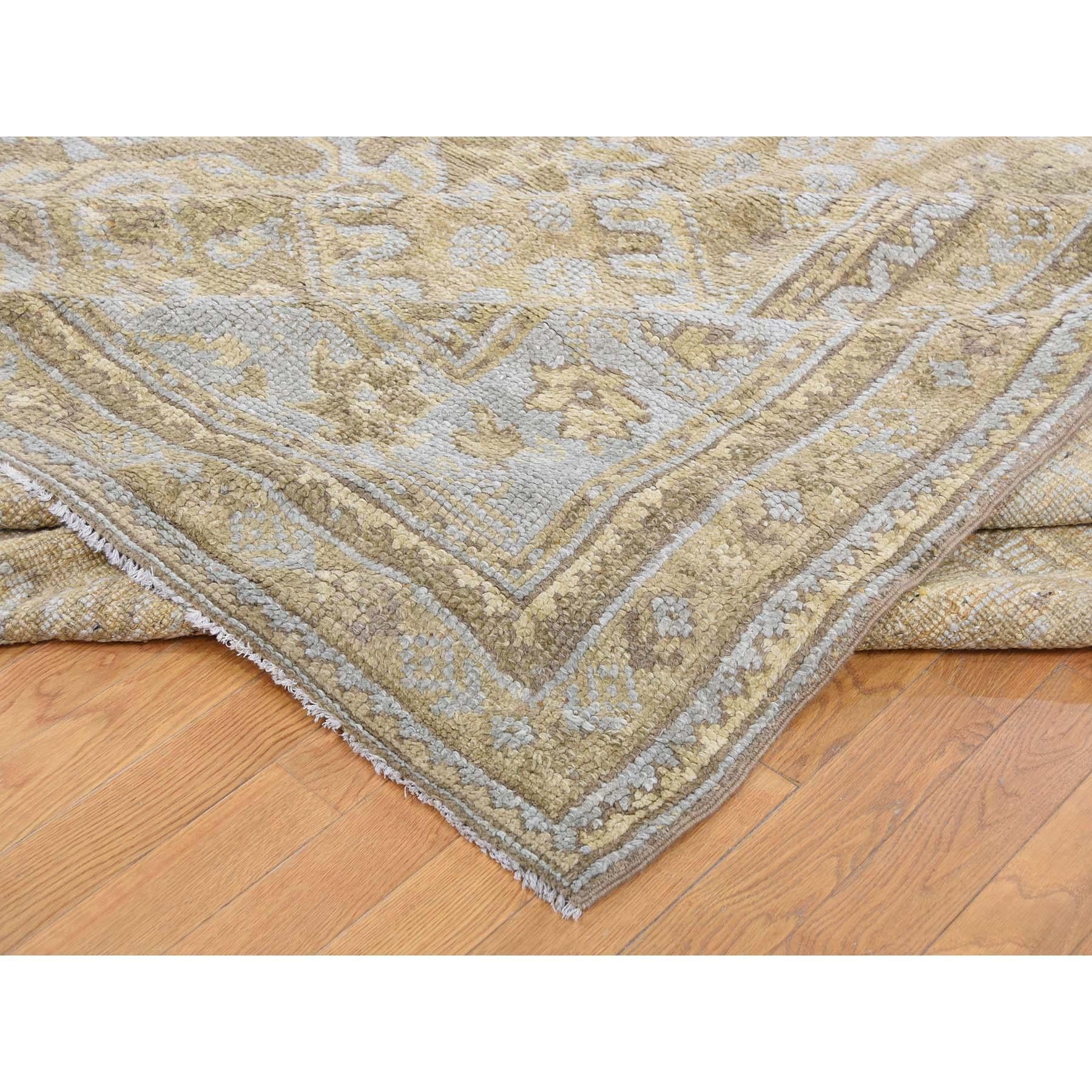 Hand-Knotted Antique Turkish Oushak Exc Cond Oversize Oriental Rug For Sale 2