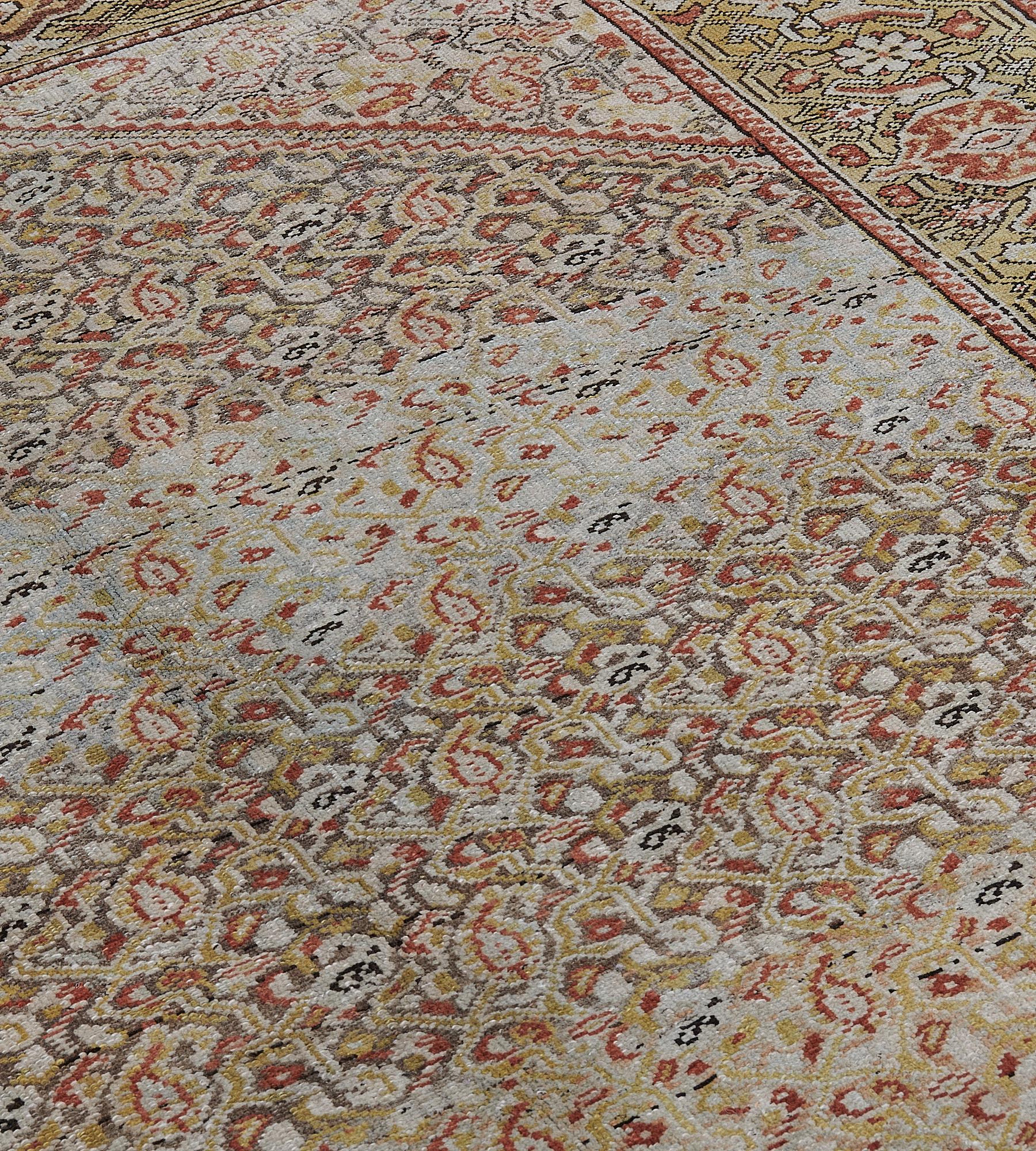 Hand Knotted Antique Wool Malayer Rug For Sale 1