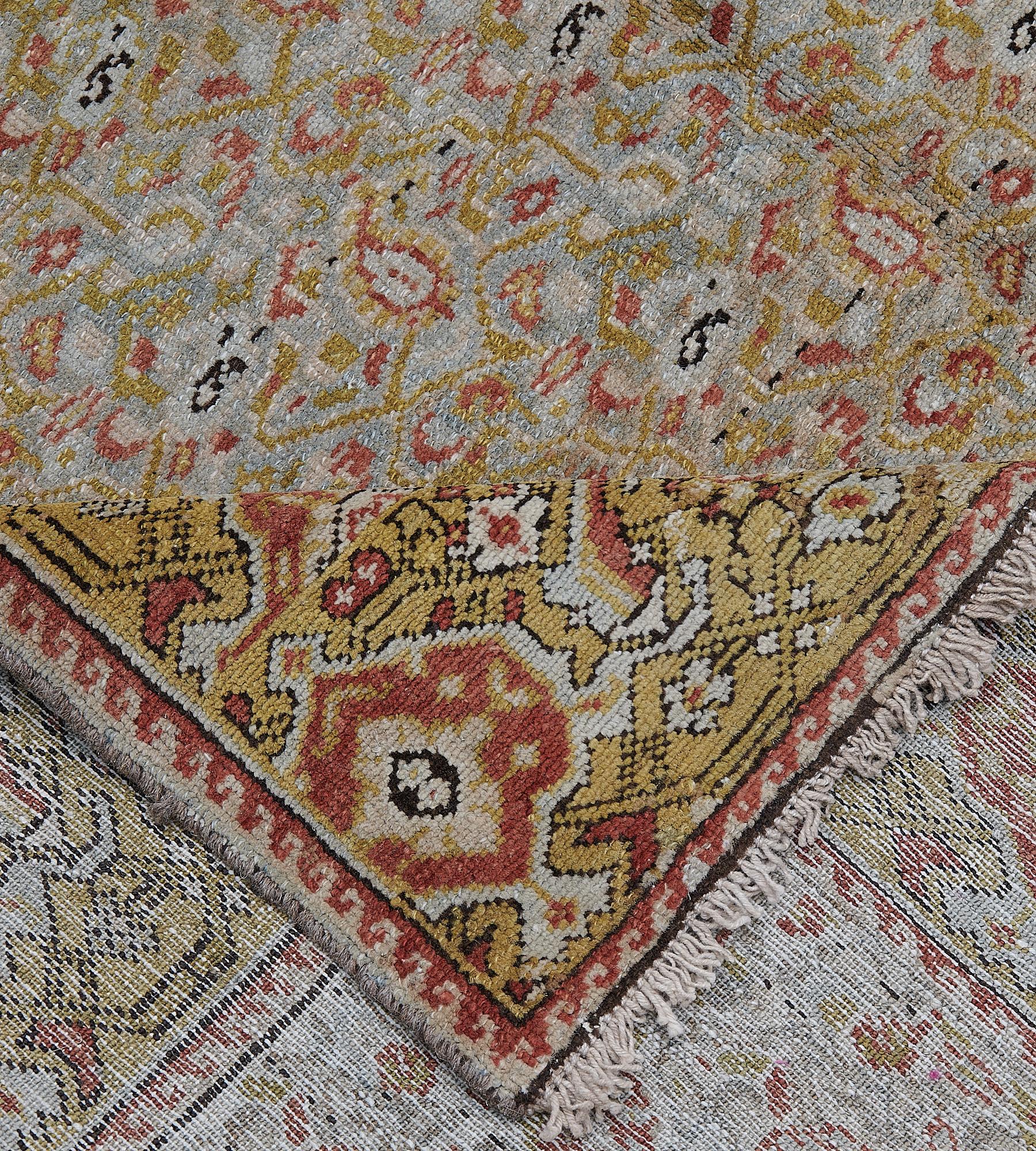 Hand Knotted Antique Wool Malayer Rug For Sale 3