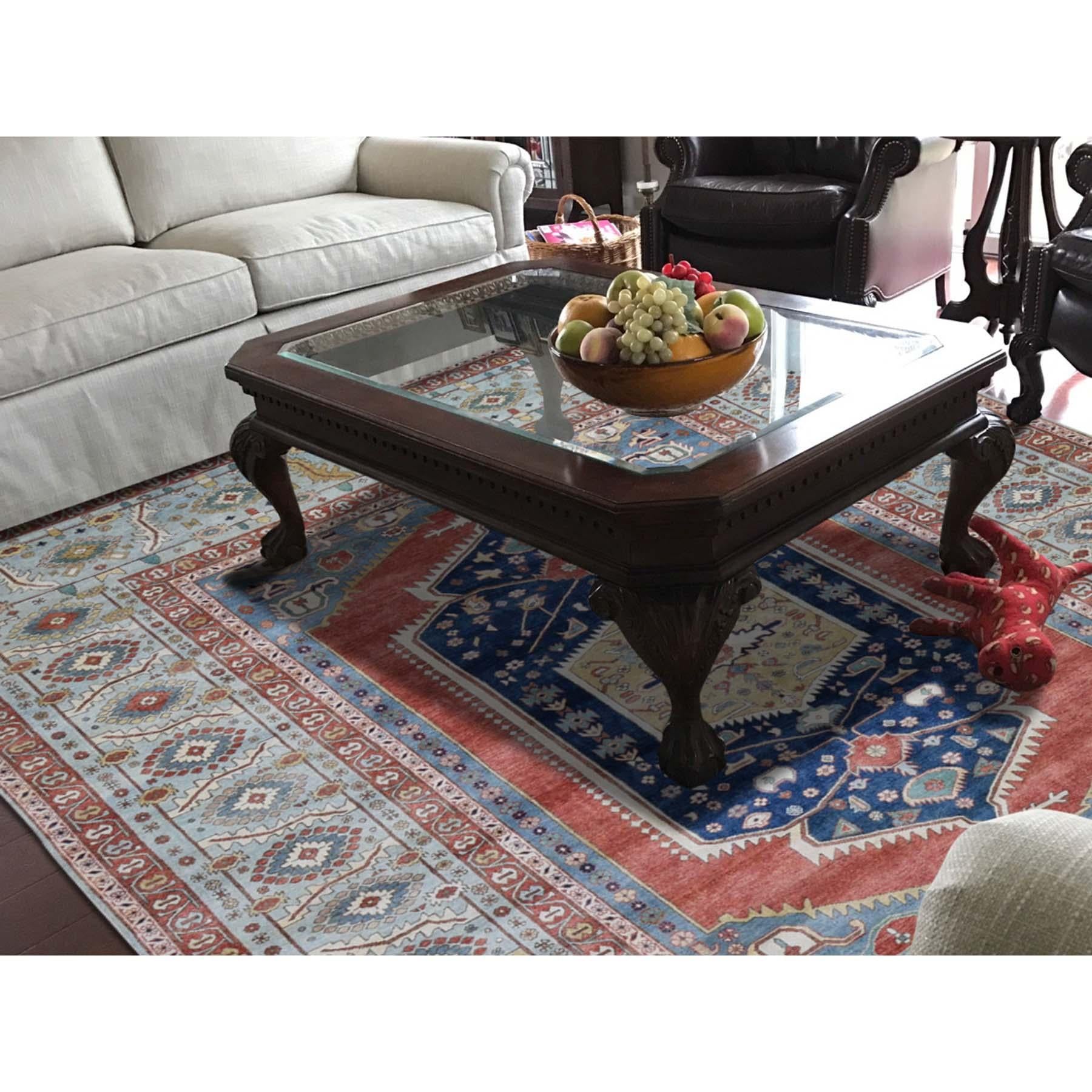 This is a truly genuine one-of-a-kind hand knotted antiqued Bakshaish re-creation pure wool Oriental rug. It has been knotted for months and months in the centuries-old Persian weaving craftsmanship techniques by expert artisans. Measures: 7'10
