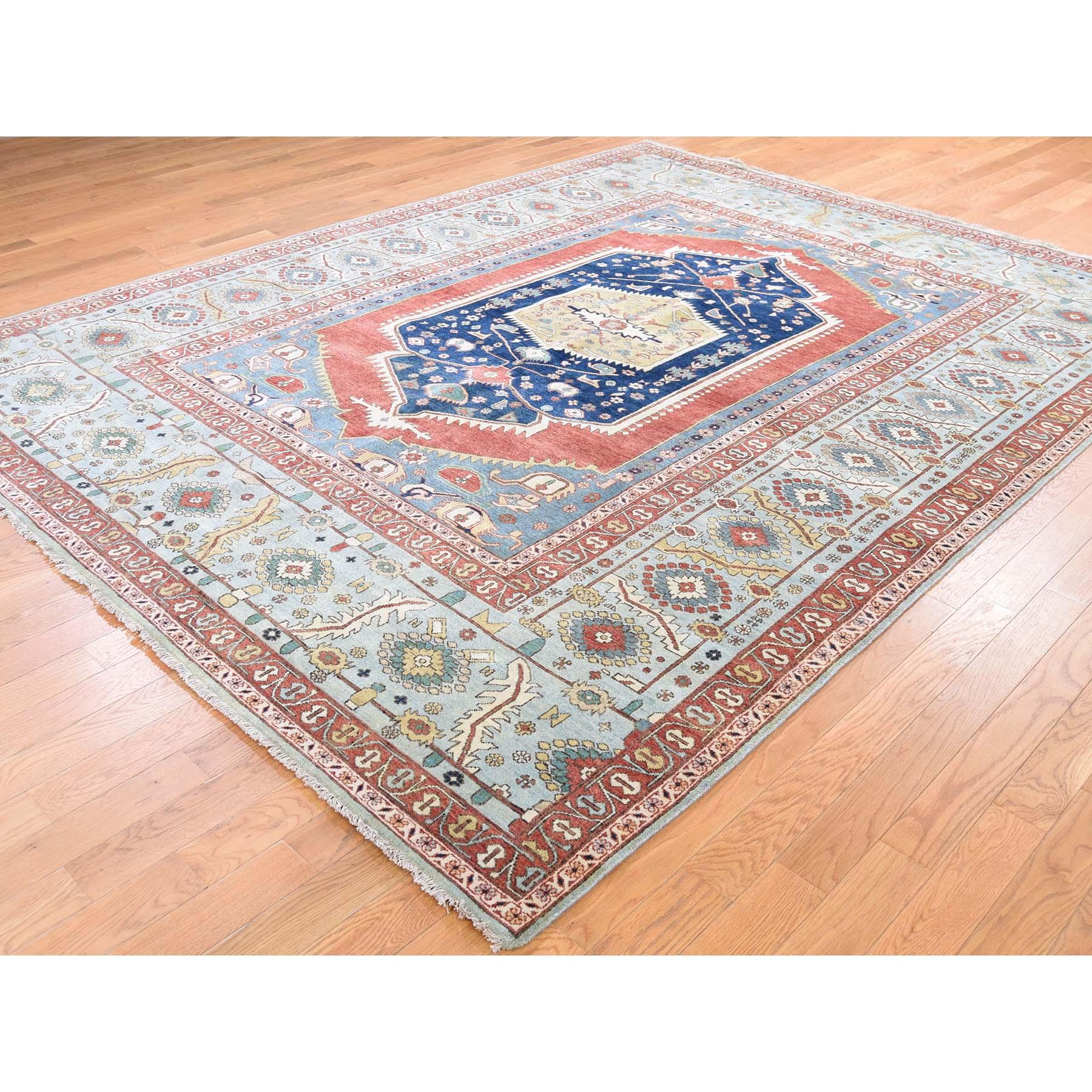 Hand-Knotted Hand Knotted Antiqued Bakshaish Re-Creation Pure Wool Oriental Rug