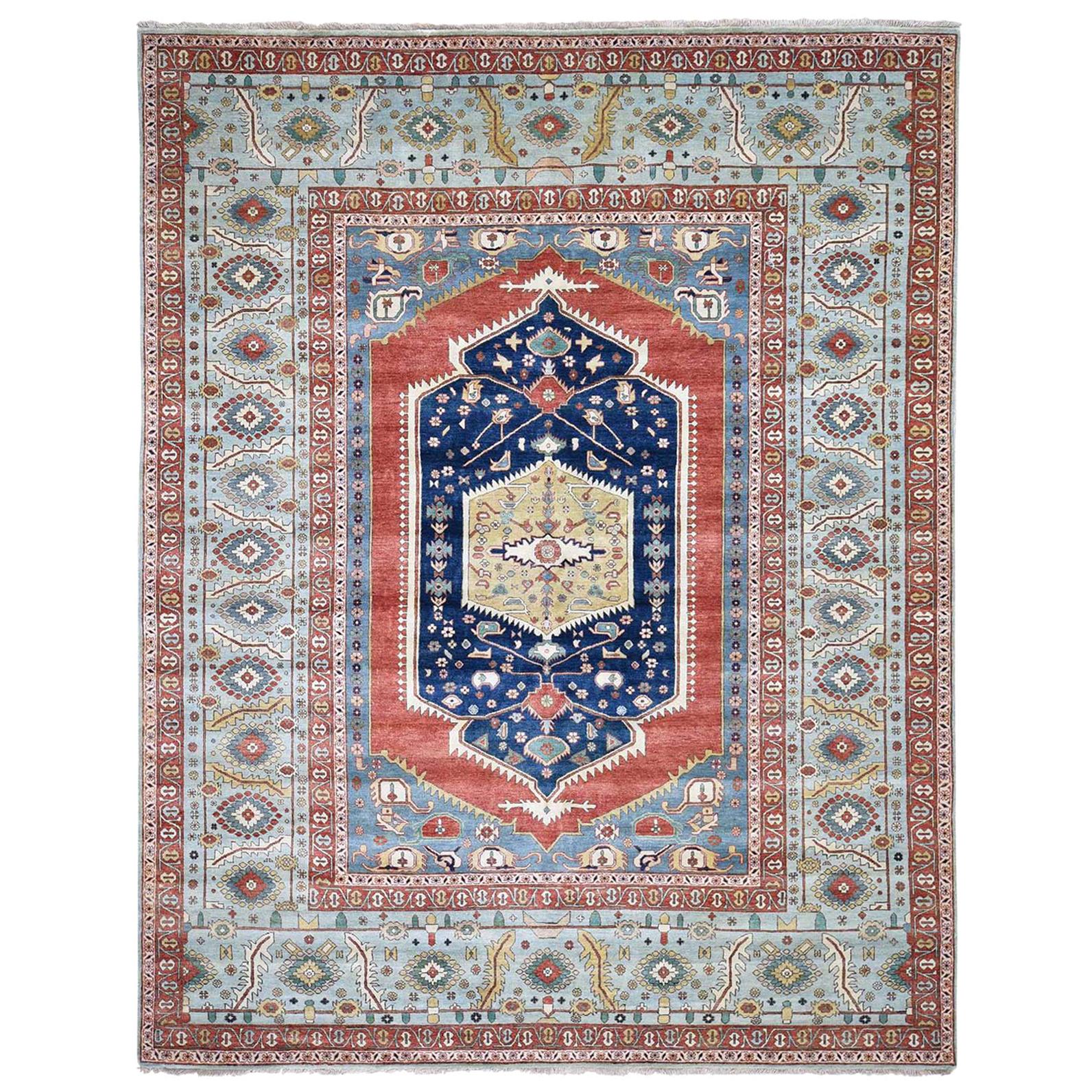 Hand Knotted Antiqued Bakshaish Re-Creation Pure Wool Oriental Rug