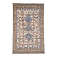 Hand Knotted Antiqued Shiraz Design with Birds Peshawar Rug