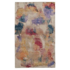 Handgeknüpfter Aquerela Modern Bamboo Silk Teppich - 3' x 5'