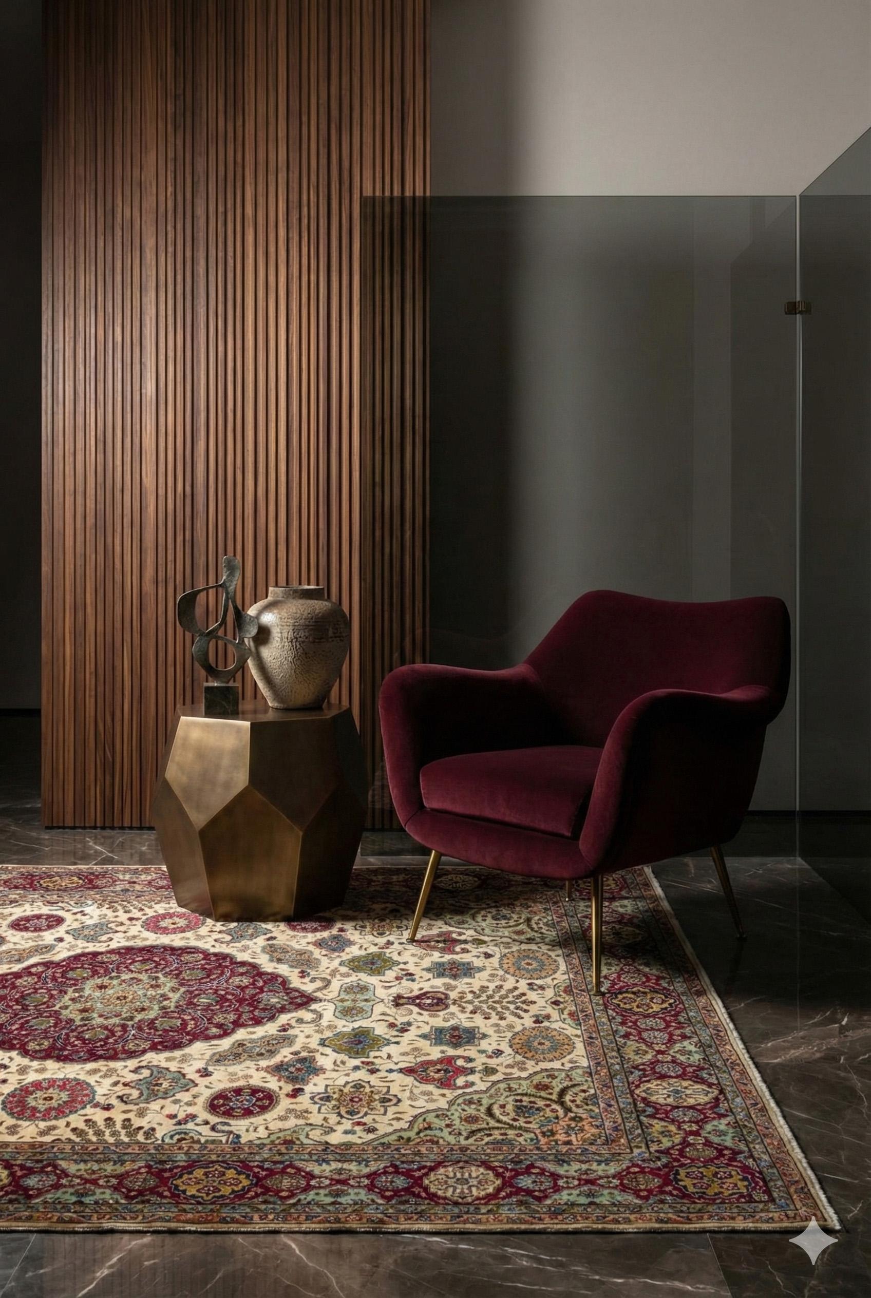 Tapis Tabriz

Elegance raffinée de la Perse
Cet exquis tapis persan noué à la main incarne la sophistication gracieuse du tissage traditionnel en atelier. Son champ ivoire lumineux est le cadre idéal pour un motif richement stratifié centré sur un