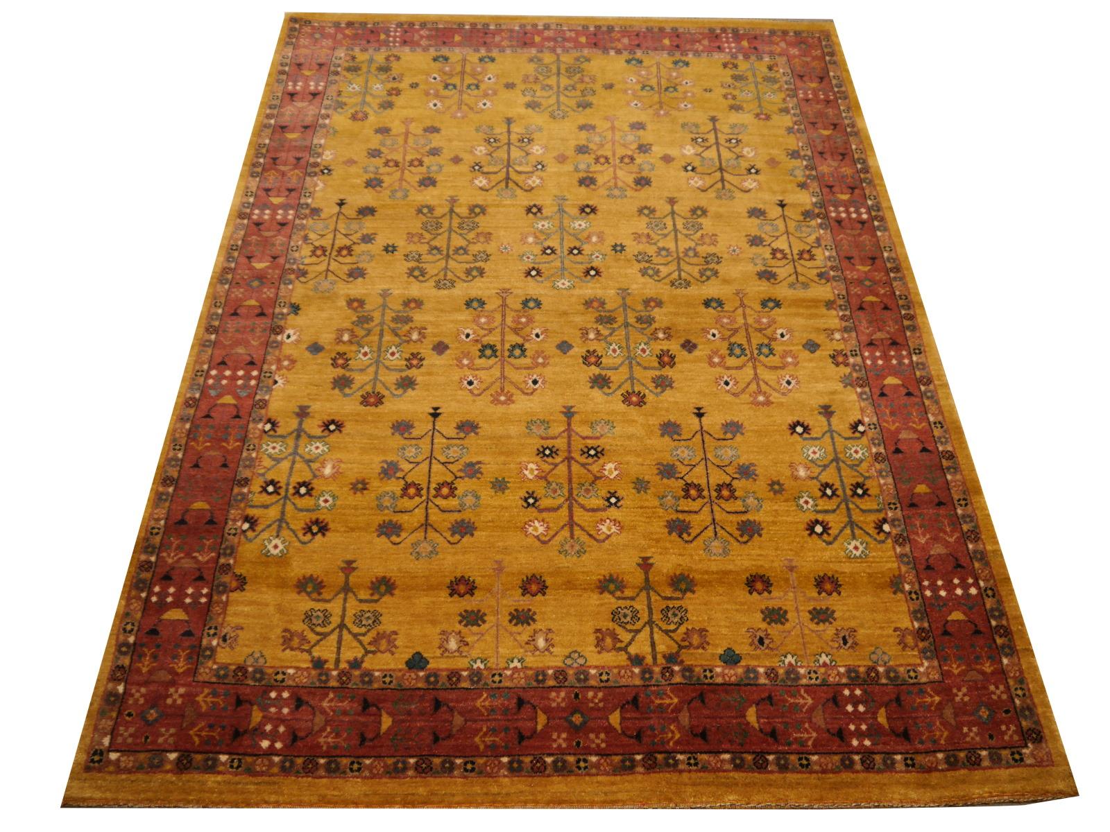 Hand-Knotted Persian design rug with trees of life hand knotted wool Djoharian Collection For Sale