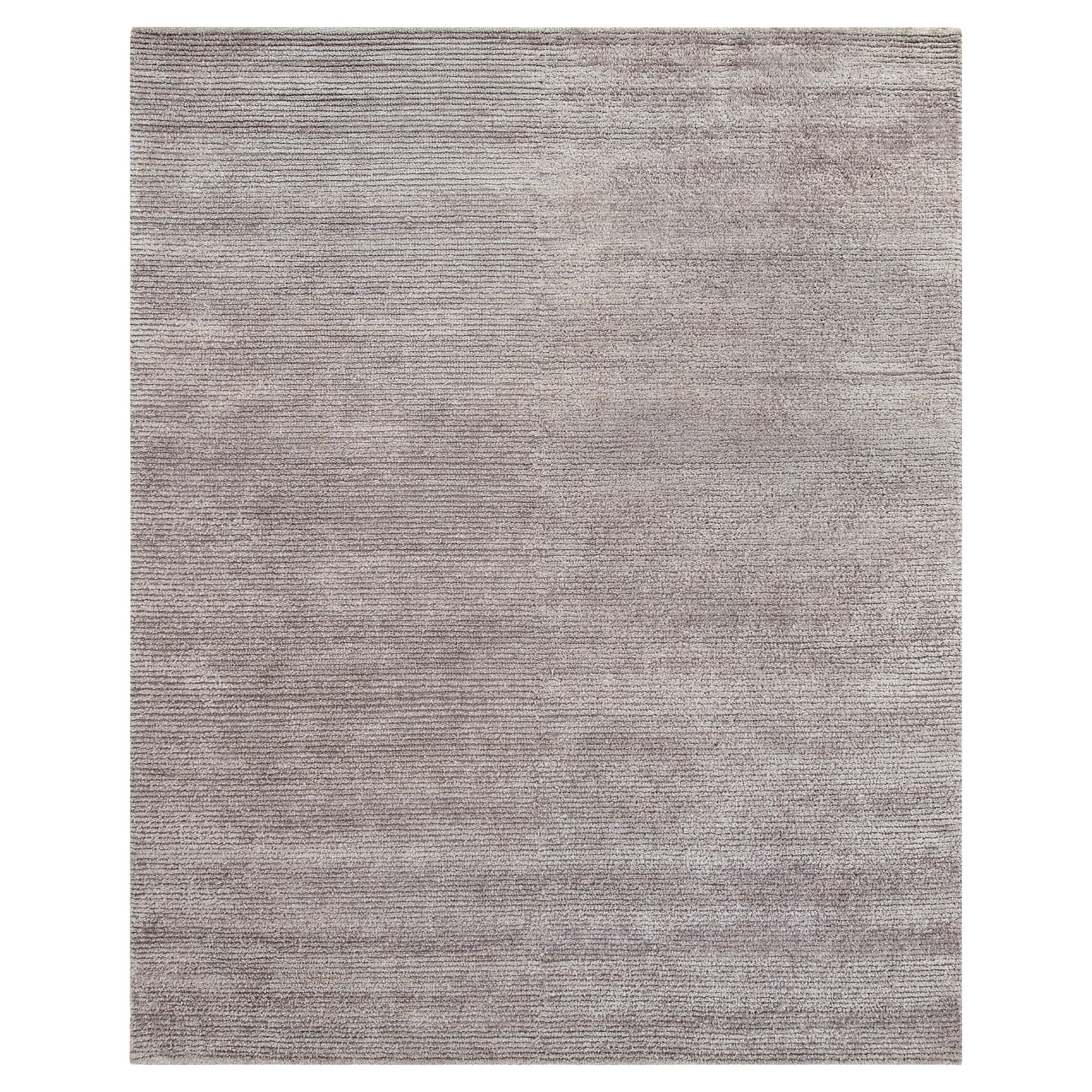 Luxury Modern Hand-Knotted BBP Modern Planes Amethyst 10x14 Rug For Sale
