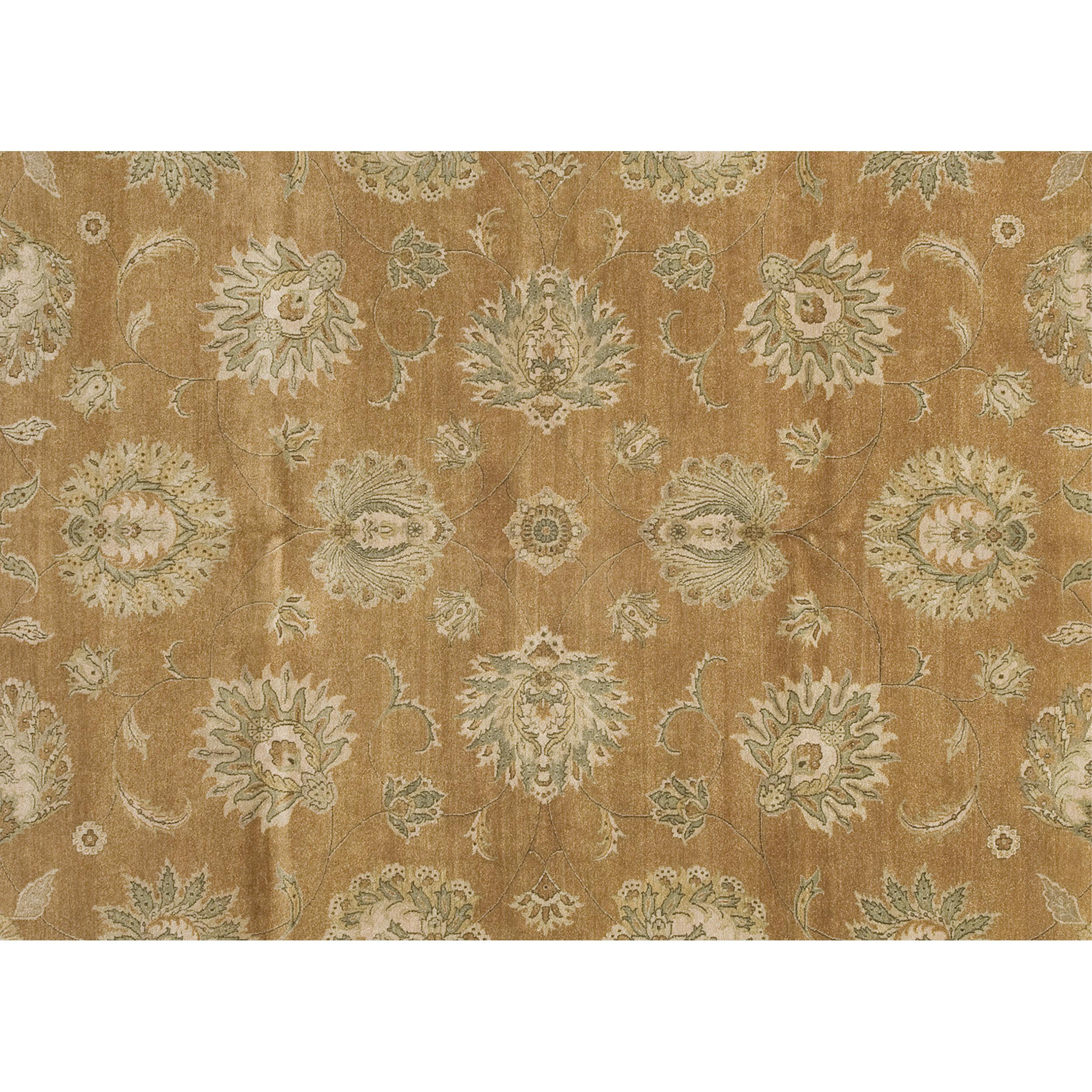 Luxury Traditional Hand-Knotted Benares Agra Bronze/Ivory 12x15 Rug In New Condition For Sale In Secaucus, NJ