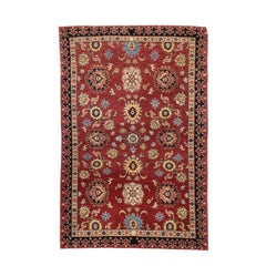 Handgeknüpfter Bijar-Wollteppich, 3 x 5, rotes geometrisches persisches Muster