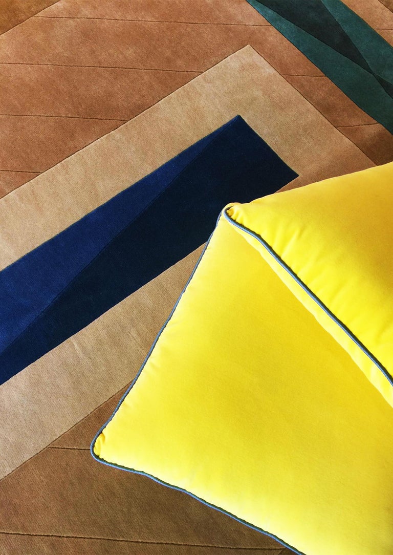 Hand Knotted Brown New Zealand Wool Rug by Cecilia Setterdahl for Carpets CC For Sale at 1stdibs