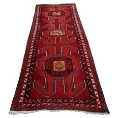 Hand Knotted Caucasus Tribal Runner Bold Symbolism & Vibrant Colours