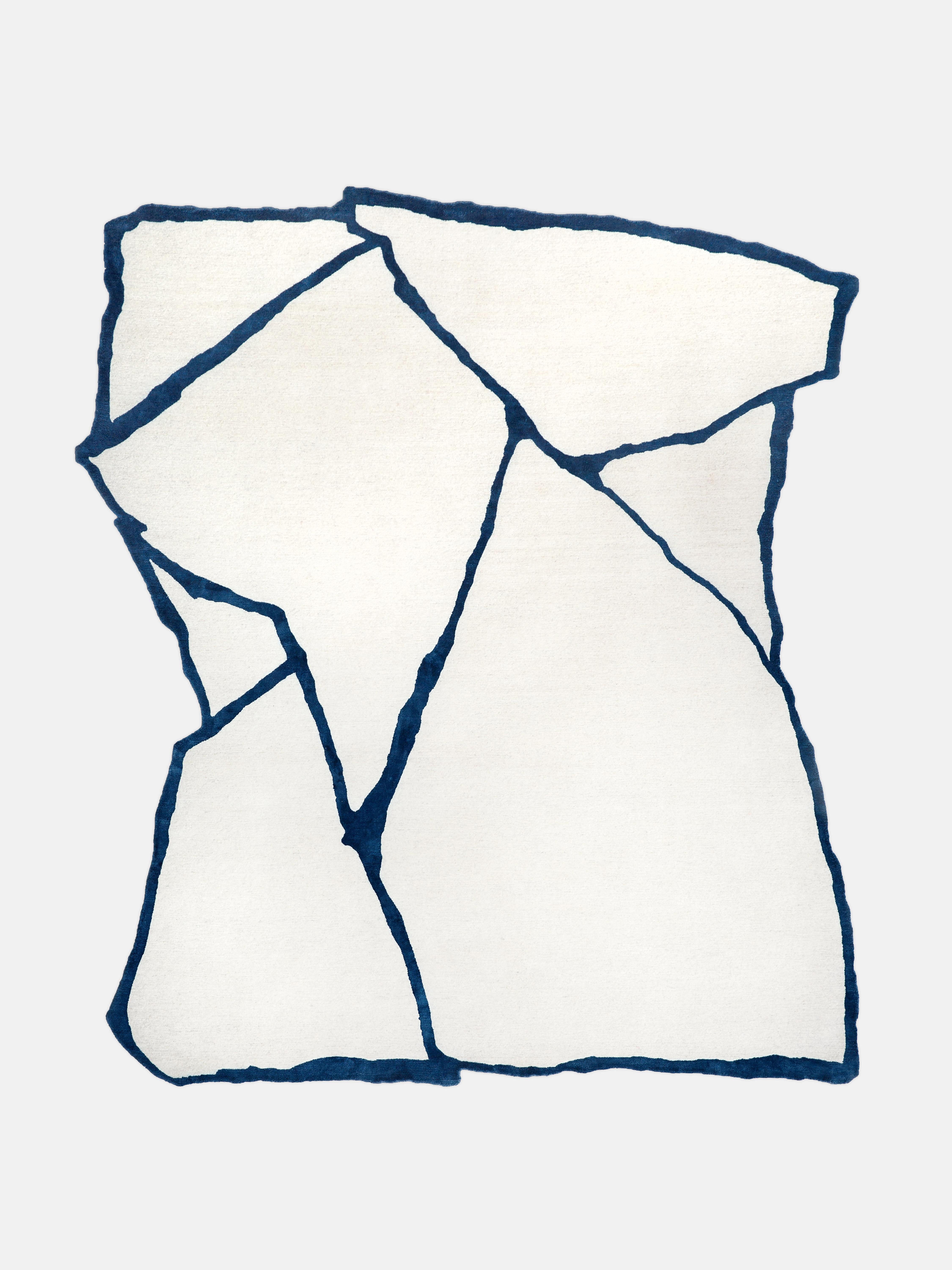 Moderne Tapis noué à la main « Céramique » 170, Florian Pretet et Lisa Mukhia Pretet en vente