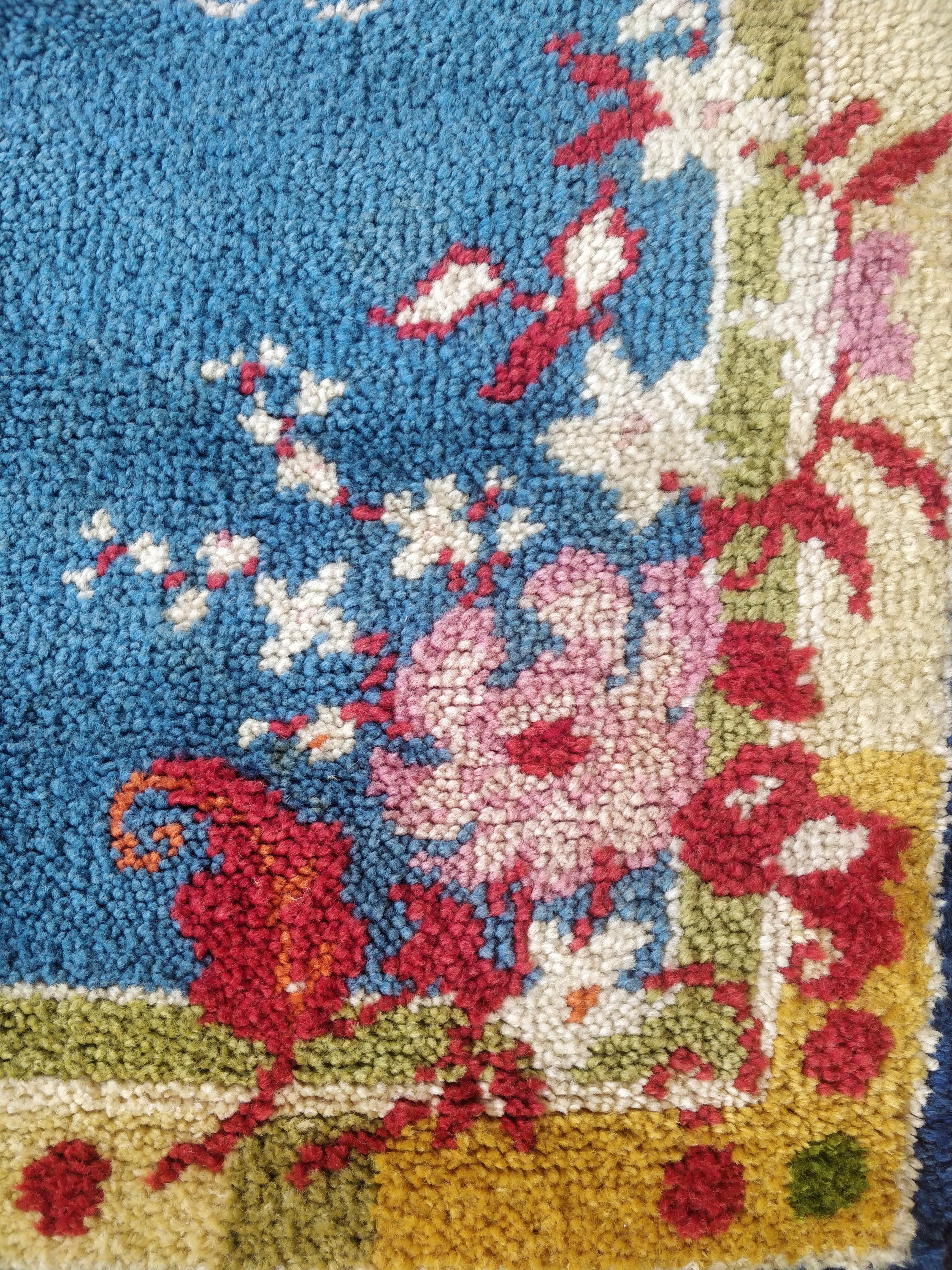 Mid-20th Century Hand-knotted Cogolin carpet (France)  180 x 123 For Sale
