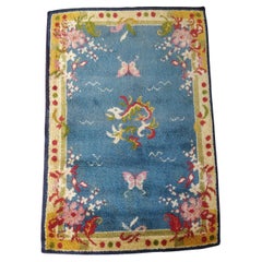 Vintage Hand-knotted Cogolin carpet (France)  180 x 123