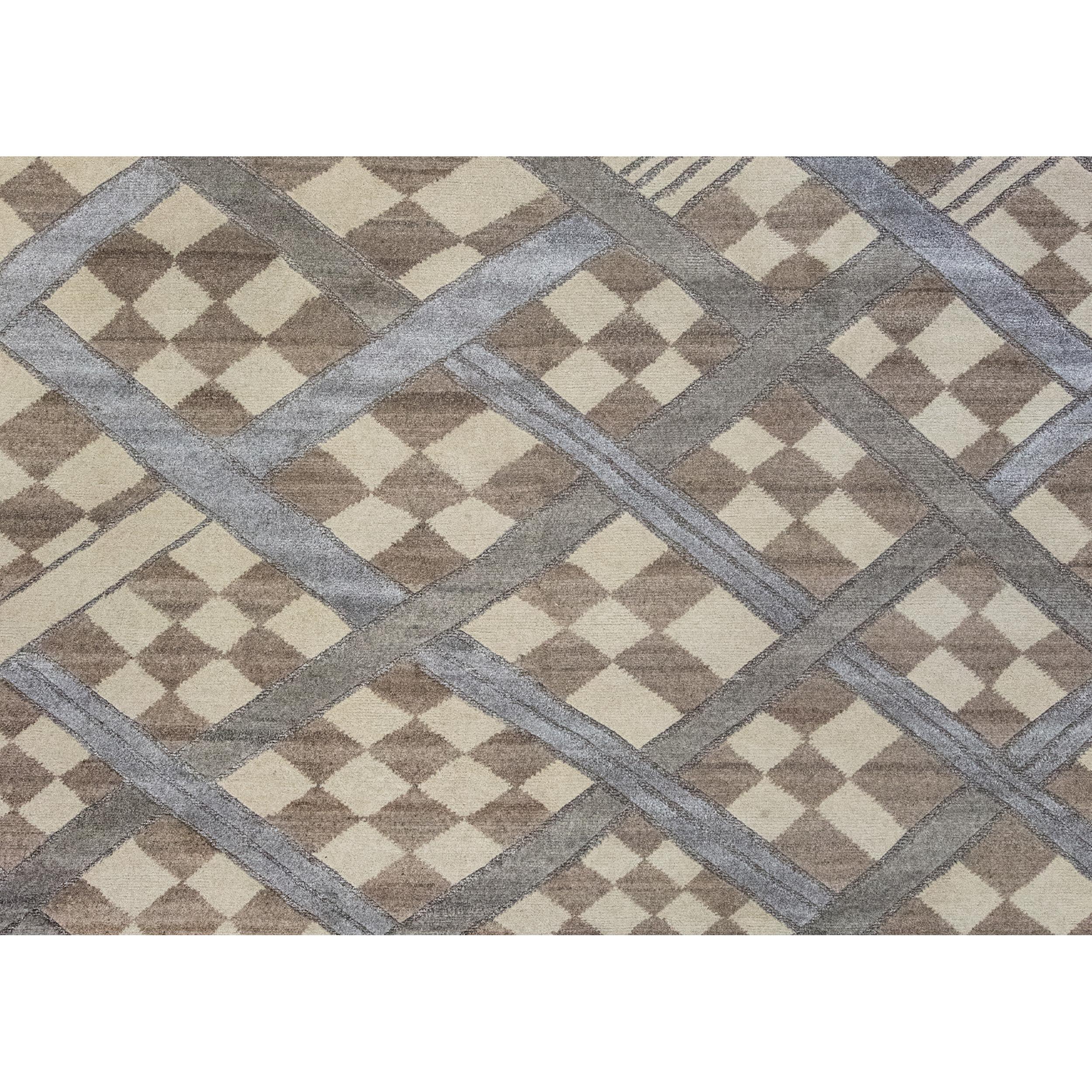 Luxuriöser moderner handgeknüpfter Teppich Kongo Kampala Mesa 10x14 (Handgeknüpft) im Angebot