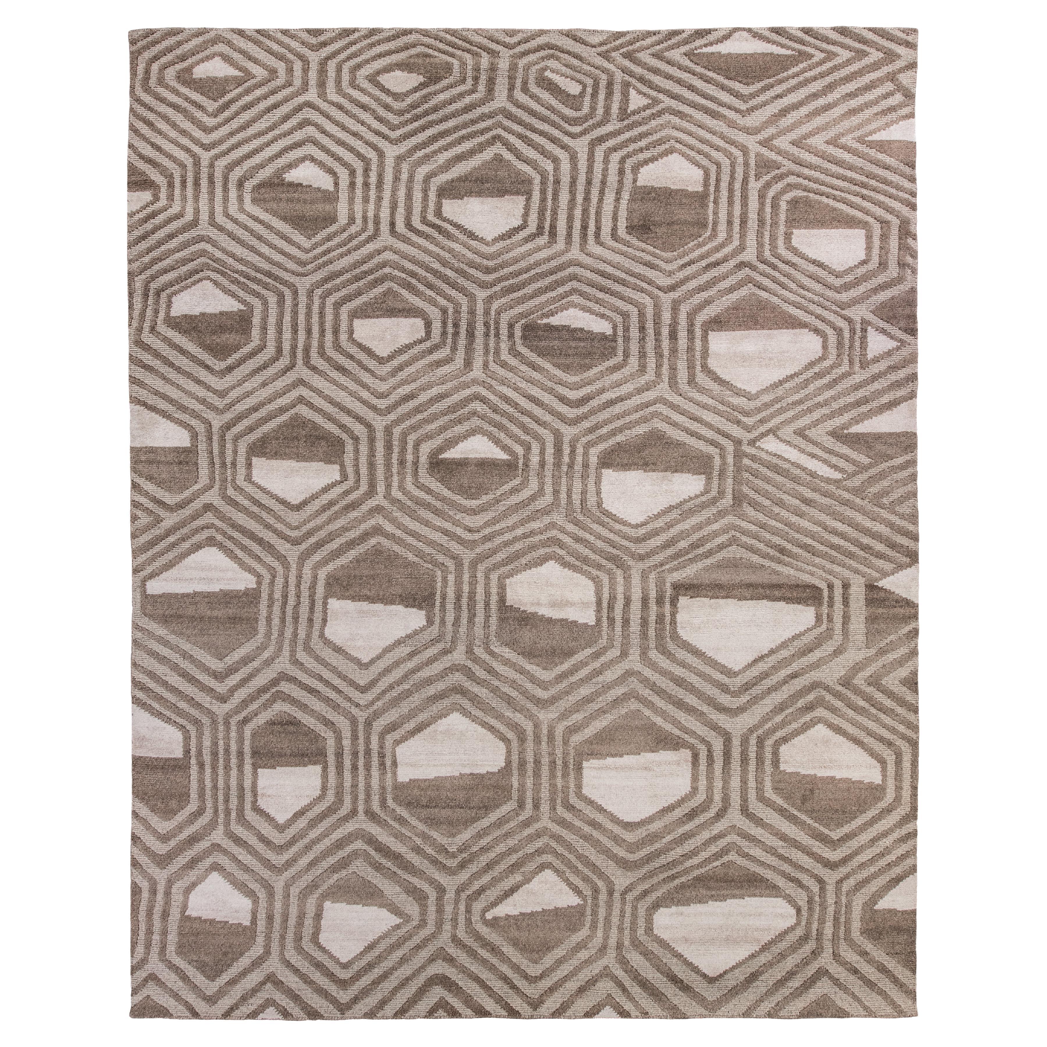 Luxury Modern Hand-Knotted Congo Mali Dune 10x14 Rug For Sale