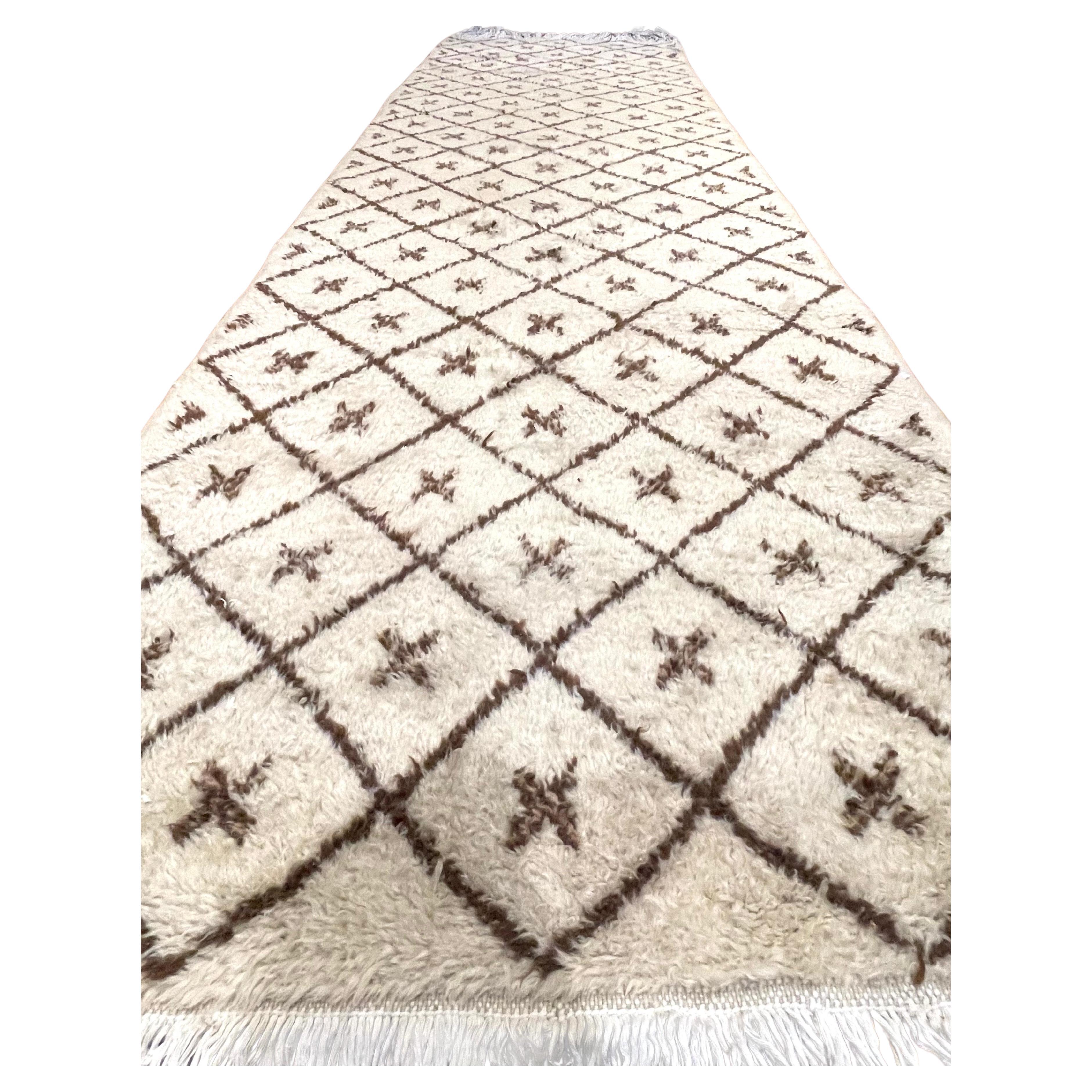 Hamadan is one of the largest weaving areas in the region and encompasses hundreds of villages. Each one of these villages has its own characteristic weaving tradition that dictates the patterns and sizes of the rugs made there. This Moroccan rug