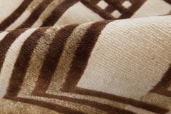 Hand-Knotted Contemporary Maze Rug in Silk and Wool by Doris Leslie Blau