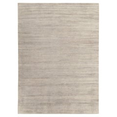 Tapis contemporain noué à la main Kilim's en gris strié