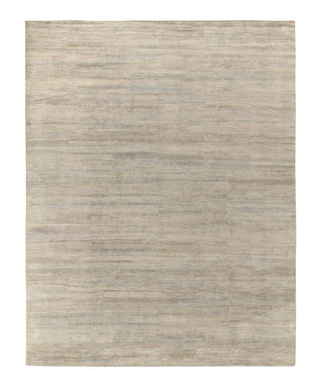 Zen Collection Rug in Striated Denim For Sale at 1stDibs