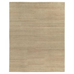 Hand-Knotted Contemporary Solid Beige-Brown Rug by Rug & Kilim