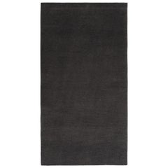 Hand Knotted Contemporary Solid Black Runner Rug
