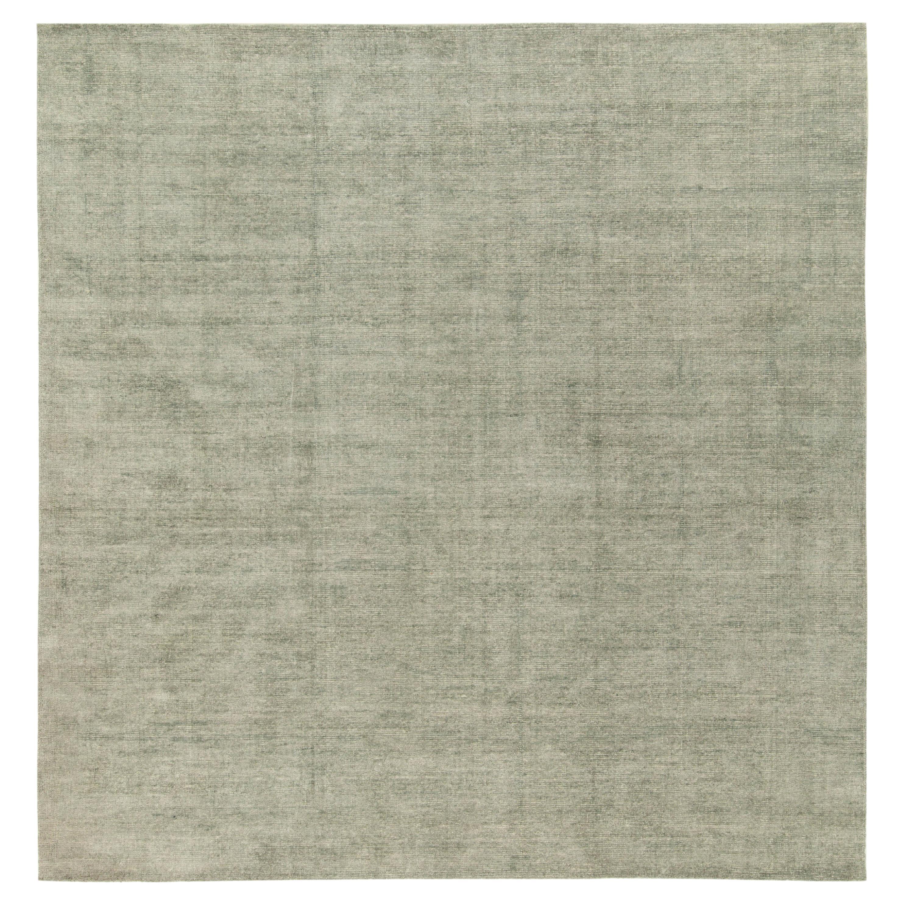 Hand-Knotted Contemporary Solid Green Rug by Rug & Kilim by Rug & Kilim