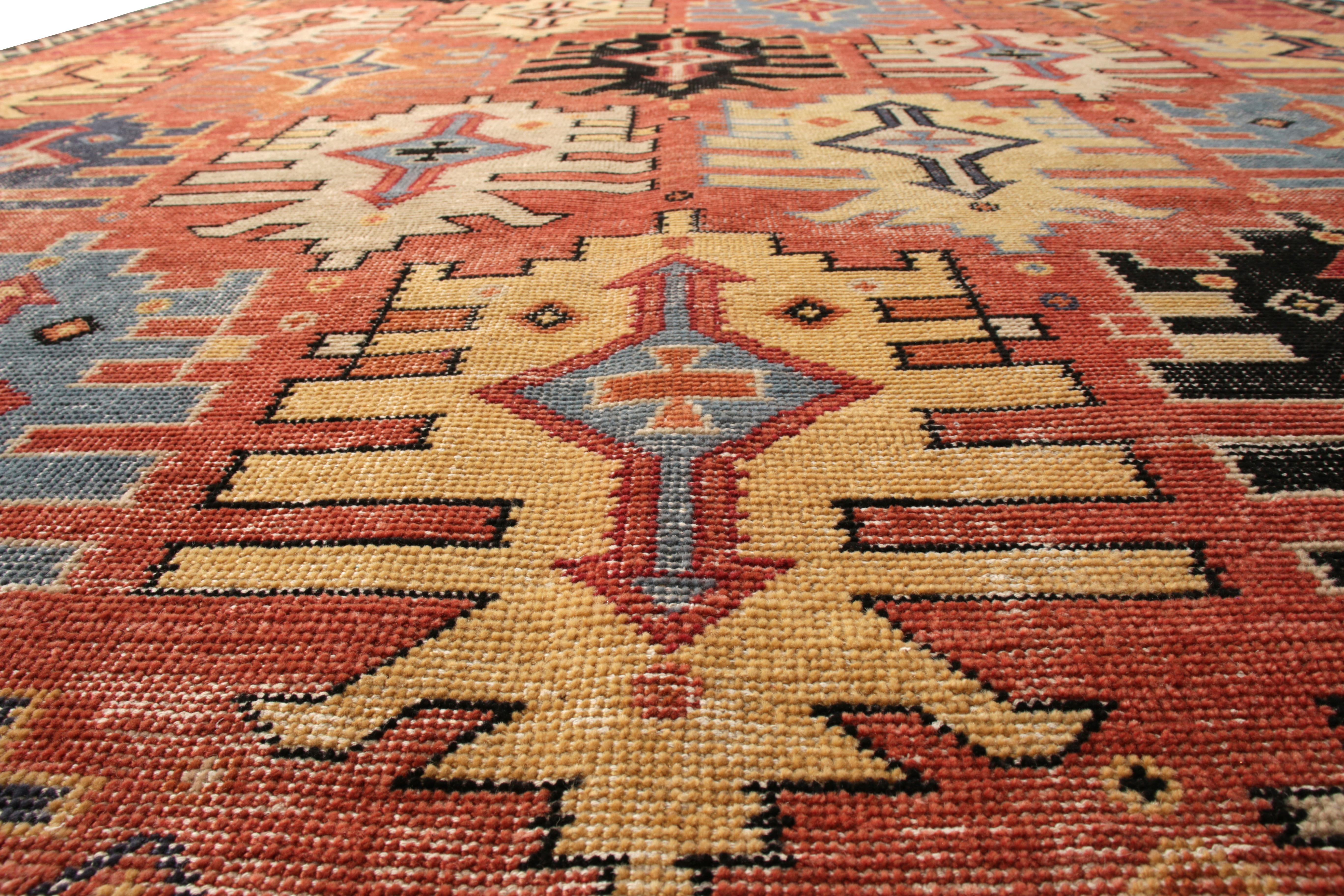 Handgeknüpfter klassischer Teppich & Kelim-Teppich im Rust-Rot-Stil mit Stammesmuster im Zustand „Neu“ im Angebot in Long Island City, NY