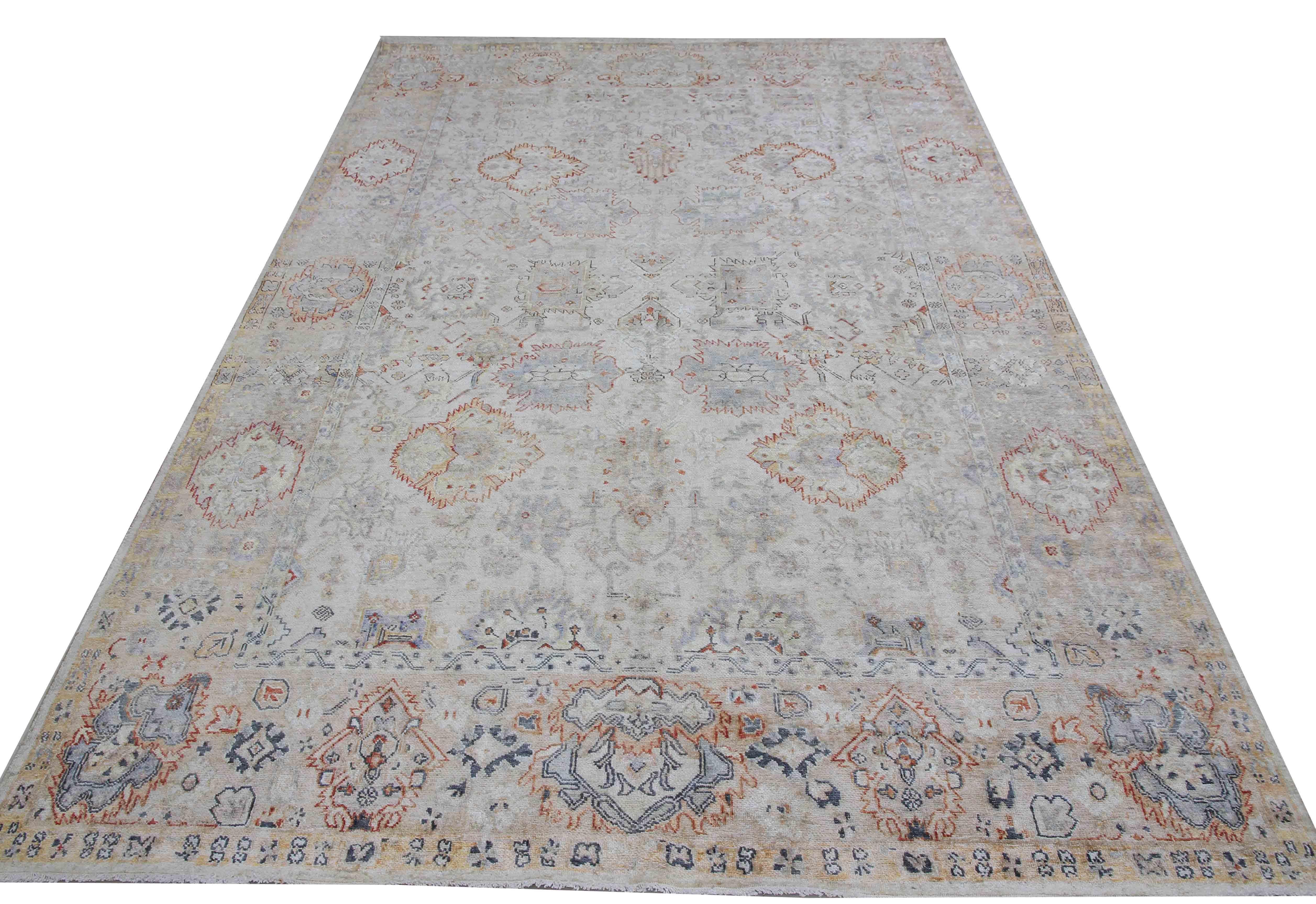 Hand Knotted Distressed Silk Rug For Sale 2
