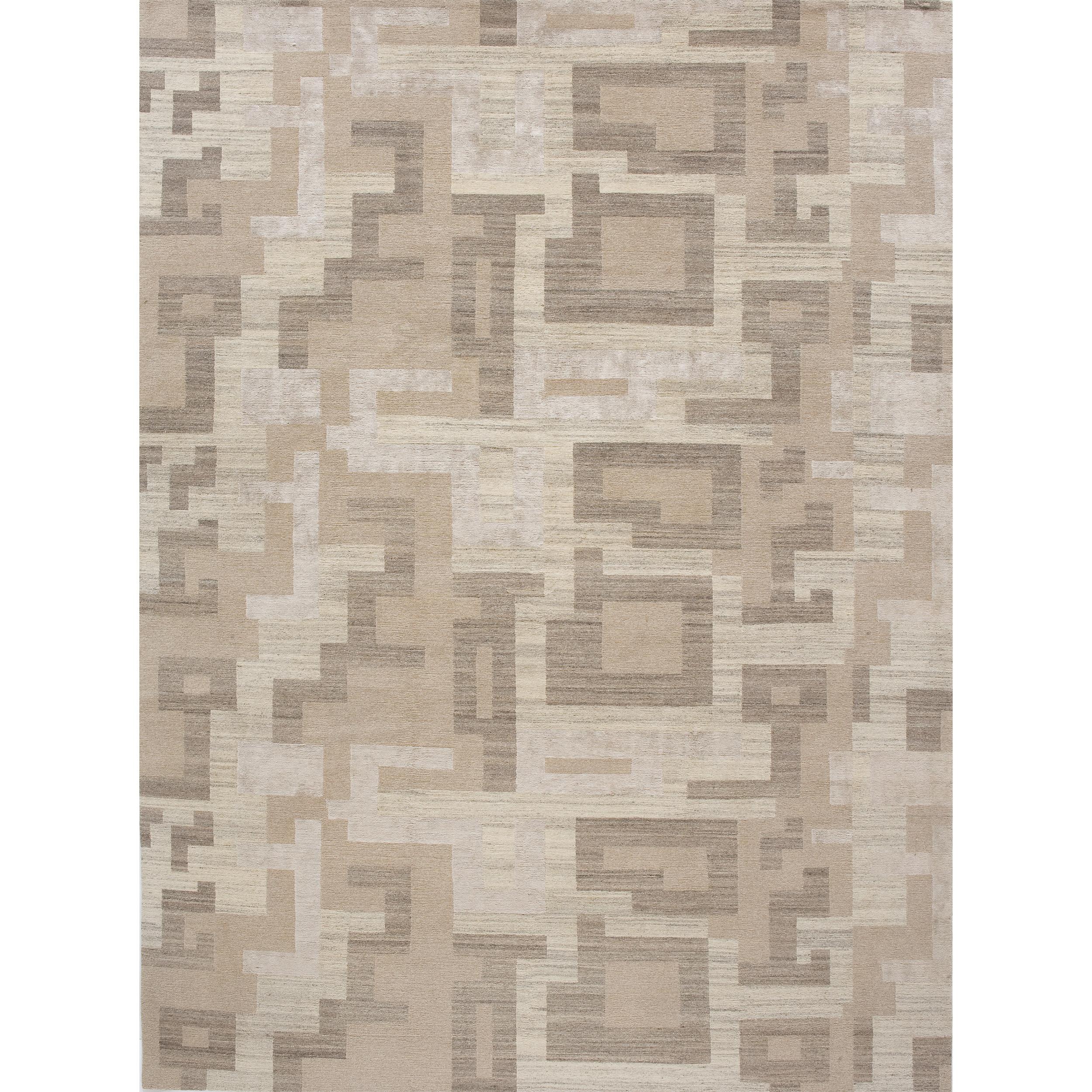 Every inch of this rug is a labor of love, meticulously hand-knotted by skilled artisans in Nepal. The design reflects a modern, abstract motif, which gracefully merges with timeless aesthetics. It blends traditional craftsmanship with contemporary