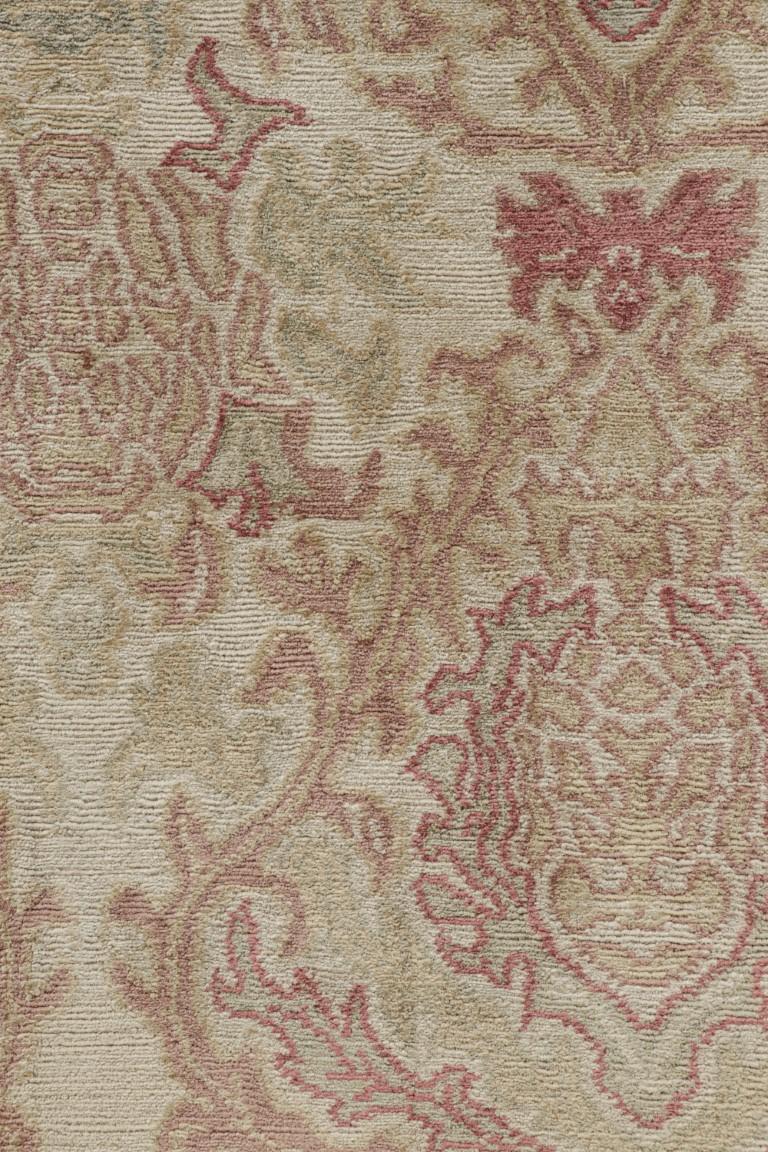 Contemporary Rug & Kilim’s European Style Rug in Beige Brown with Floral Patterns “Granada” For Sale