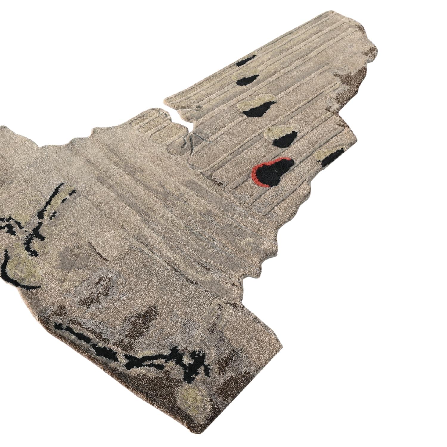 Modern Hand-Knotted Figurative Roman Rug & Tapestry Made from Wool, Silk and Linen (L) For Sale