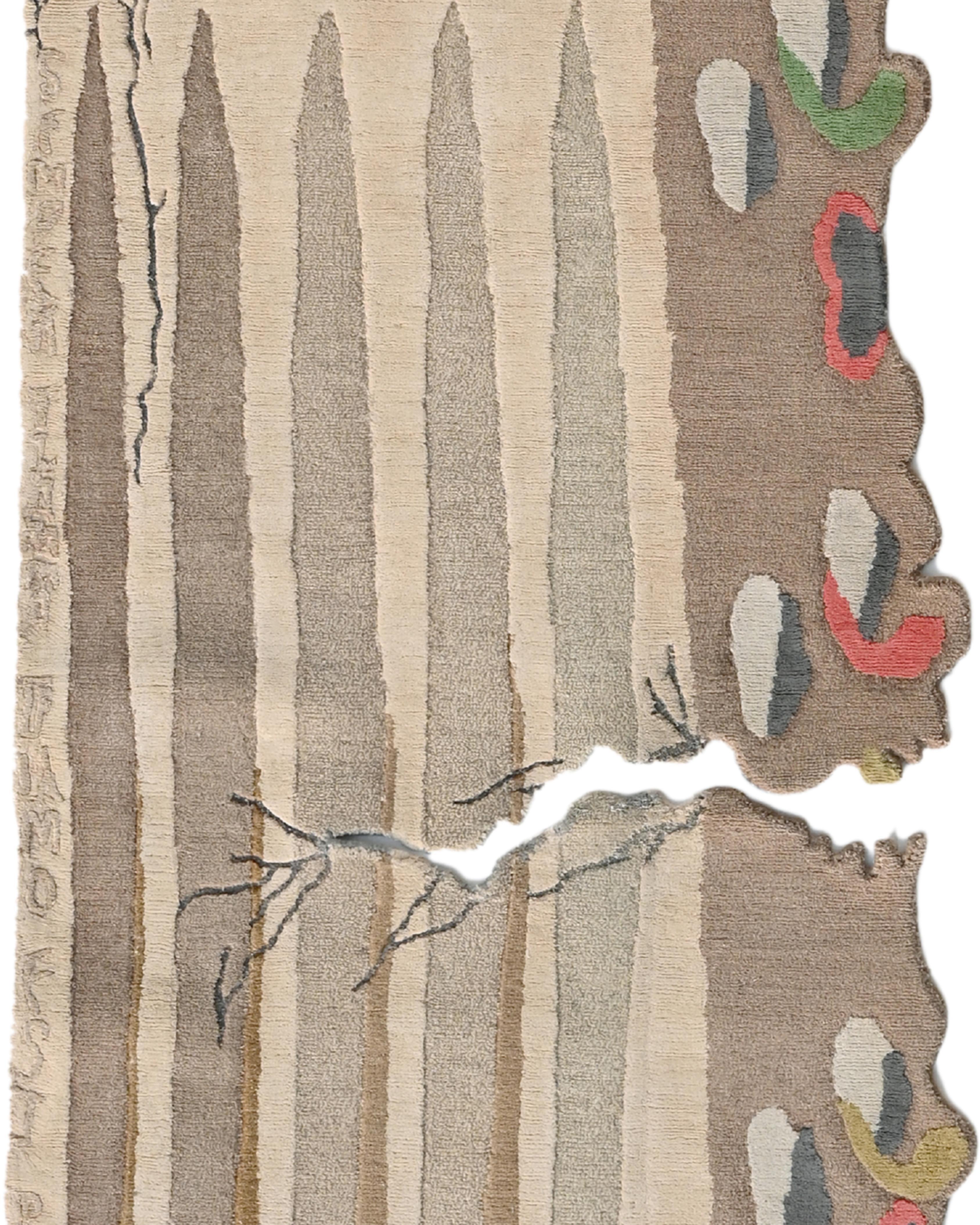 Hand-Knotted Figurative Roman Rug & Tapestry Made from Wool, Silk and Linen (L) For Sale 2