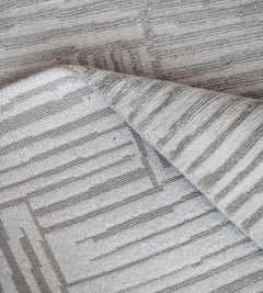 Hand-Knotted Geometric Wool Rug, Mansour Collection, 196\" x 144\"