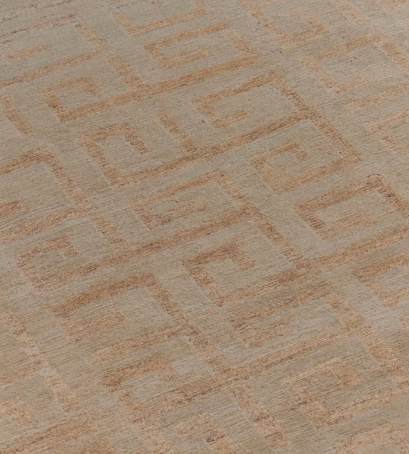 Part of the Mansour Modern collection, this rug features a Greek Key design and is handwoven by master weavers using the finest quality techniques and materials.