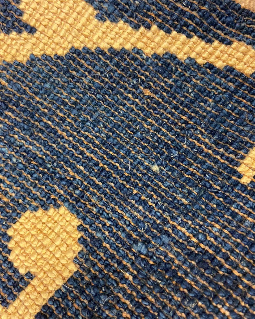 Tapis en laine noué à la main, vert, bleu et or, inspiré de l'Art Nouveau, 2x3 en vente 7