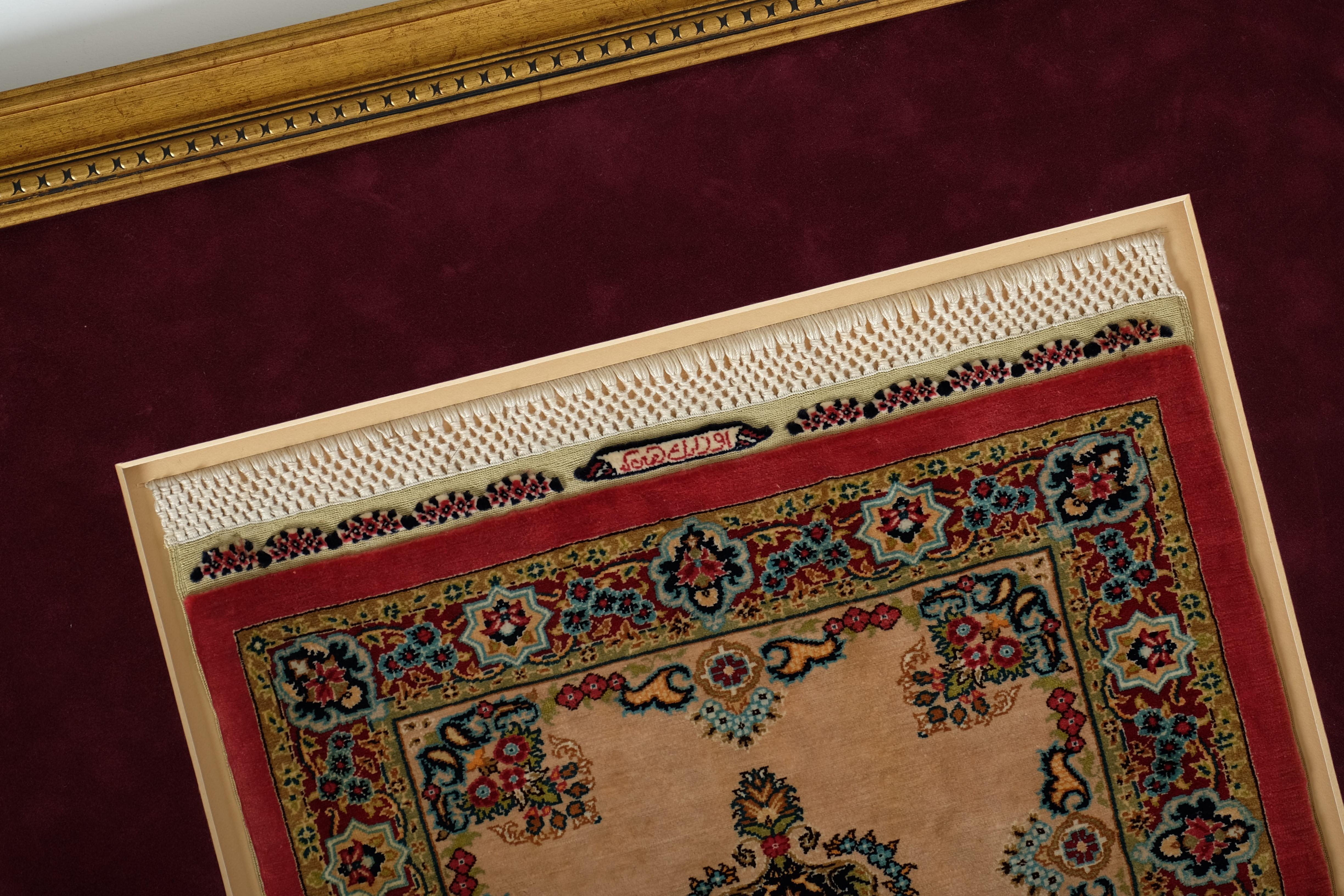 Handgeknüpfter Hereke �Özipek Seidenteppich Wandteppich in Rahmen, 17 x 17 Knots, Türkei im Zustand „Gut“ im Angebot in München, BY