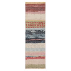 Rug & Kilim’s Distressed style Modern runner in Multihued Abstract Patterns