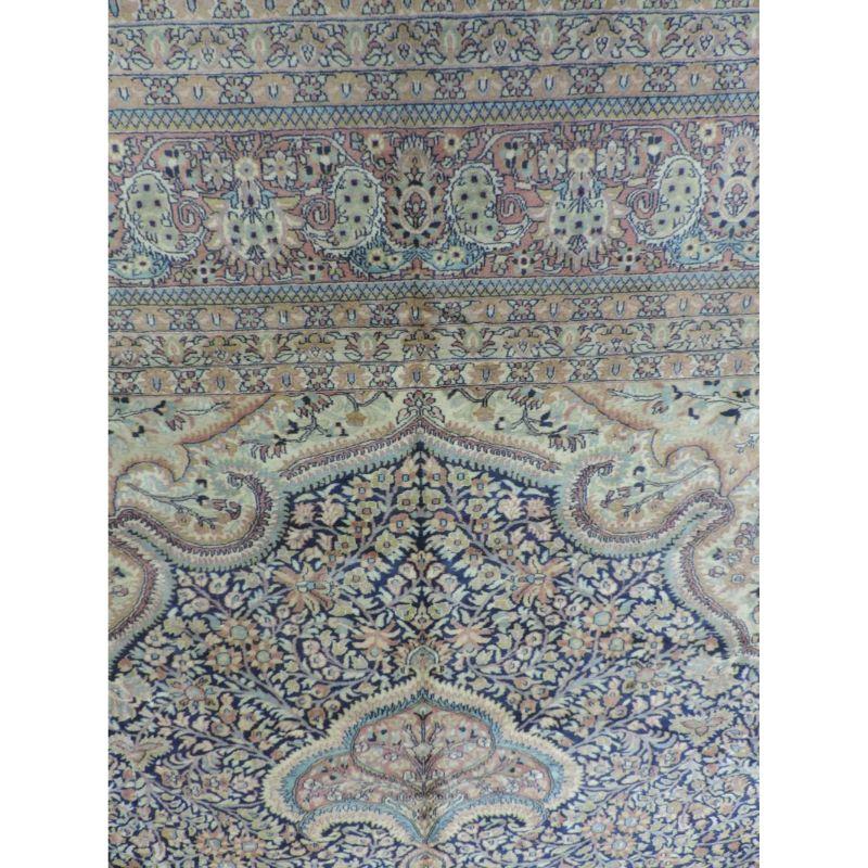 Contemporary Hand Knotted Indian Amritsar Carpet with Soft Colour Palette, 10 years Old For Sale