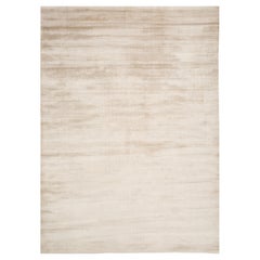Hand-Knotted Jaipur Wool Rug in Classic Gray, Subtle Textural Pattern