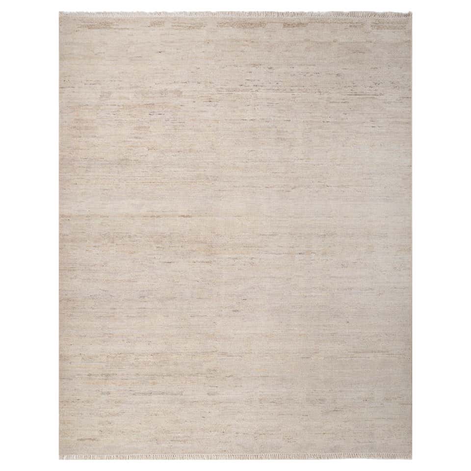 Hand-Knotted Jaipur Wool Rug in Classic Gray, Subtle Textural Pattern ...